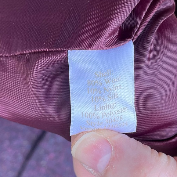 Caslon Wm’s Wool Silk Blend Tweed Blazer Jacket In Purple With Color Flecks Sz 4 - Picture 4 of 16